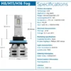 Philips Ultinon Essential G2 LED H8 H11 H16 6500K Car Fog Light Bulb
