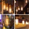 ST64 E27 Edison Vintage Light Bulbs Warm White 2700K Dimmable 3 Pack