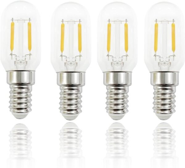 T22 LED E14 Fridge Filament Light Bulbs 2W Pack of 4